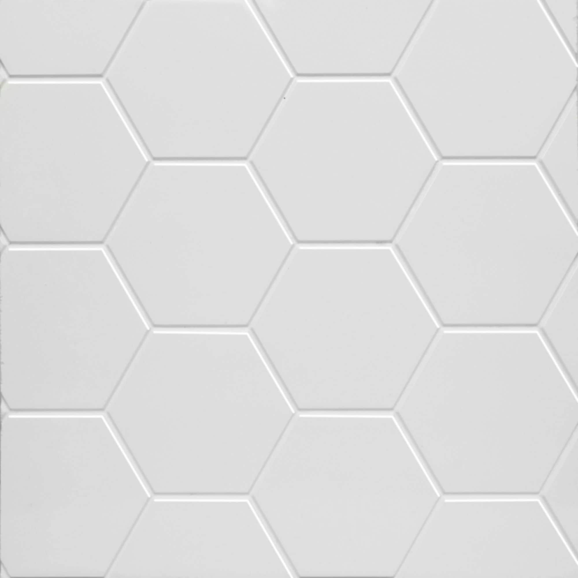 Kit de panel de ducha tipo alcoba Transolid Prodigy de 60 pulgadas de ancho x 36 pulgadas de profundidad x 72 pulgadas de altura en blanco/hexágono de 3.0 piezas - PWK603672-331