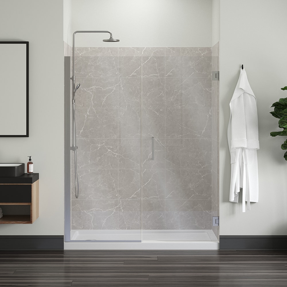 Recubrimiento de pared para ducha encastrable Jetcoat 60 pulgadas de ancho x 36 pulgadas de profundidad x 78 pulgadas de altura en color gris, 5 piezas.