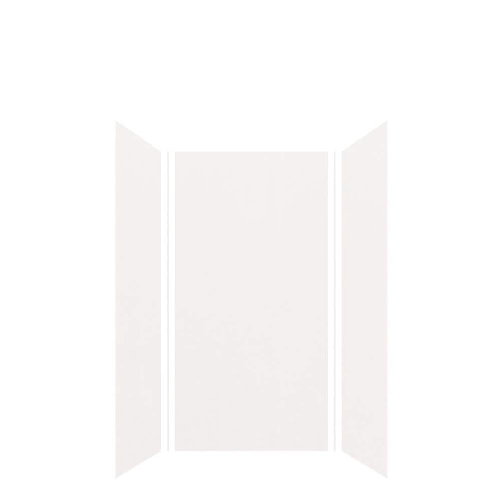 Kit de panel de ducha de alvéolo de 3 piezas con pegamento Expressions de Transolid, blanco de 36 pulgadas de ancho por 36 pulgadas de profundidad por 72 pulgadas de alto EWK363672-31.