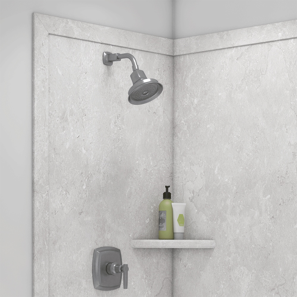 Panel de esquina para ducha de 2 piezas FlexStone Elegance 2 Tundra 2.0 de 48 pulgadas de ancho x 36 pulgadas de profundidad x 80 pulgadas de altura SSK48367821TU