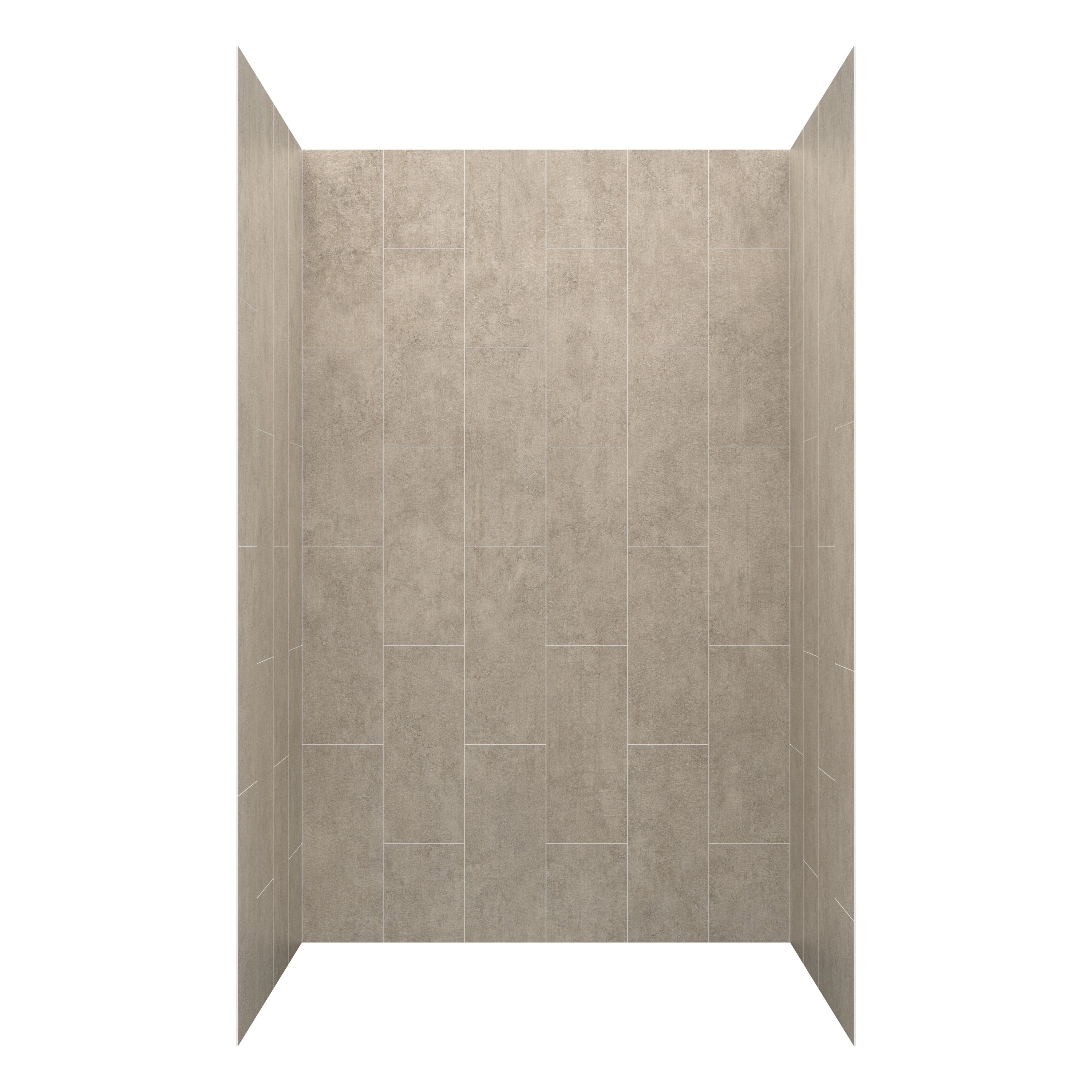 Kit de panel de ducha para alcoba CRAFT + MAIN Jetcoat 48 pulgadas de ancho x 34 pulgadas de profundidad x 78 pulgadas de alto en color Shale 5.0