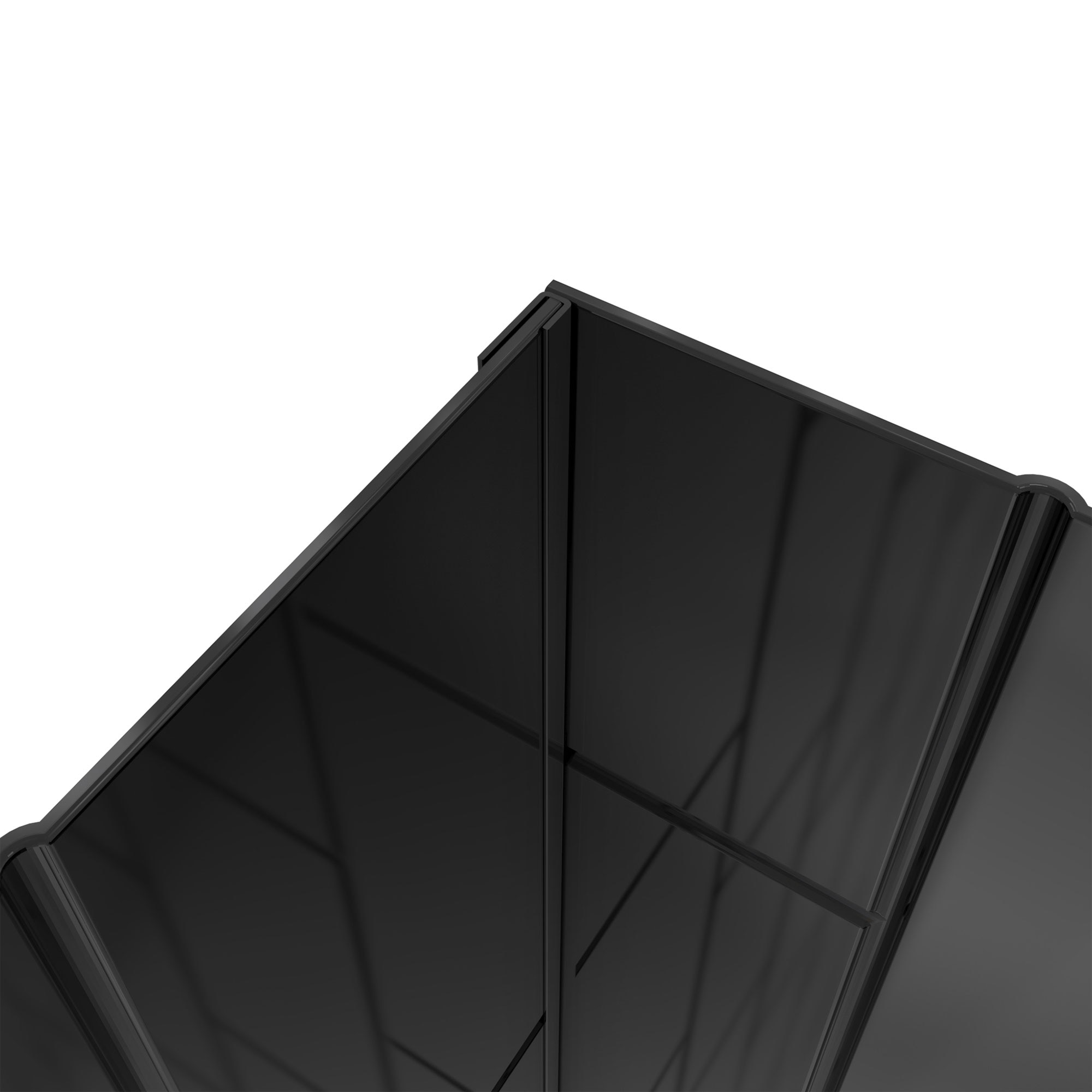 Kit panel de ducha empotrado QWALL-VS DreamLine 36 pulgadas de ancho x 42 pulgadas de profundidad x 76 pulgadas de altura en negro - 3 piezas con pegamento SHBW-1536760-88.