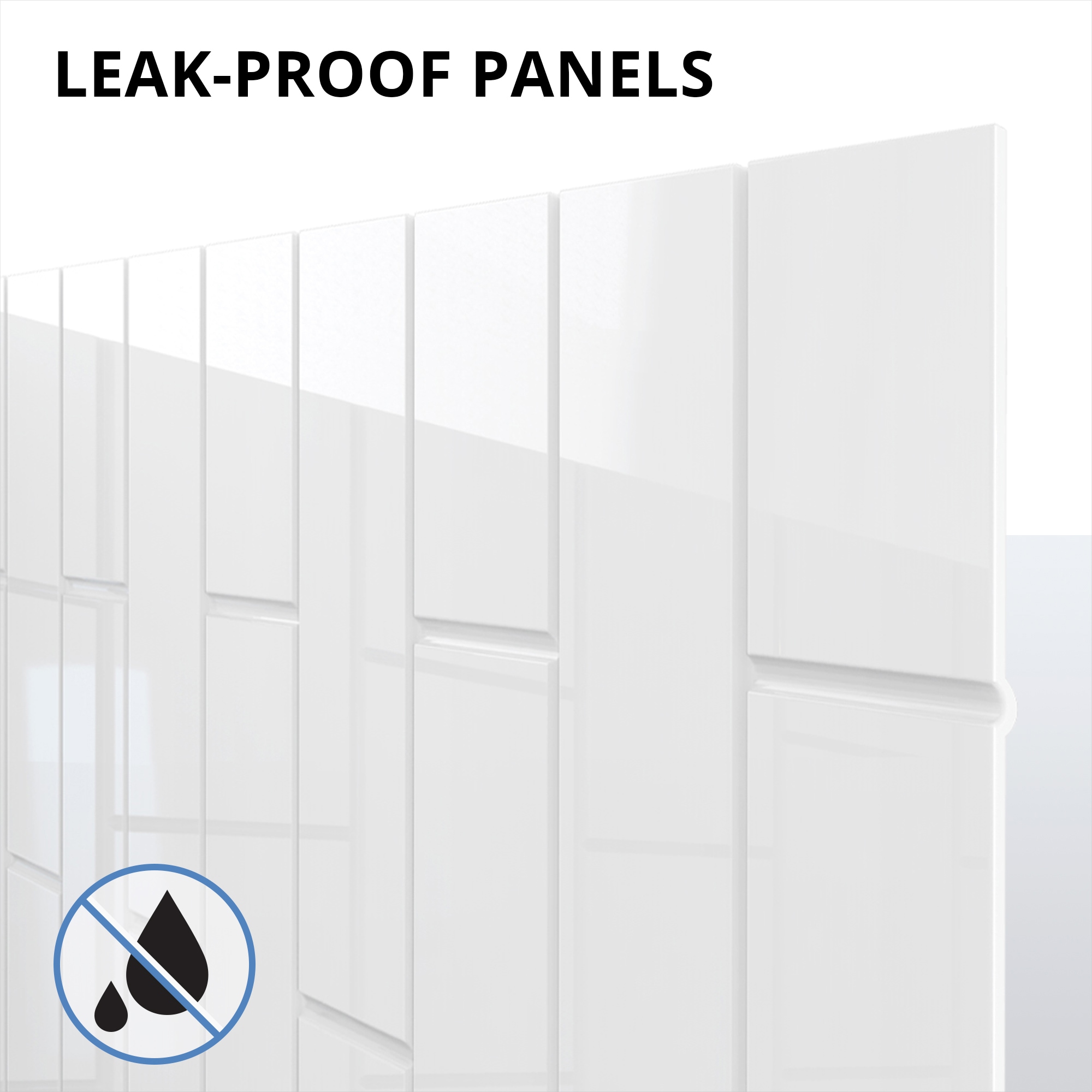 Kit de panel de ducha adhesivo para alcoba DreamLine QWALL-VS blanco de 32 pulgadas de ancho x 42 pulgadas de profundidad x 76 pulgadas de alto 3.0 piezas SHBW-1532760-00.