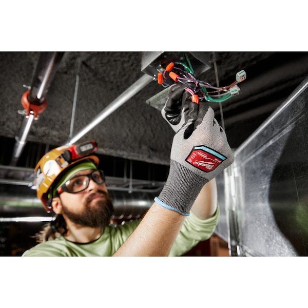 Guantes Milwaukee Tool de Nivel de Corte 2 con Alta Destreza Recubiertos de Poliuretano - M, Nivel de Corte A2, Calibre 18, Grises, M (8) - 48-73-8721