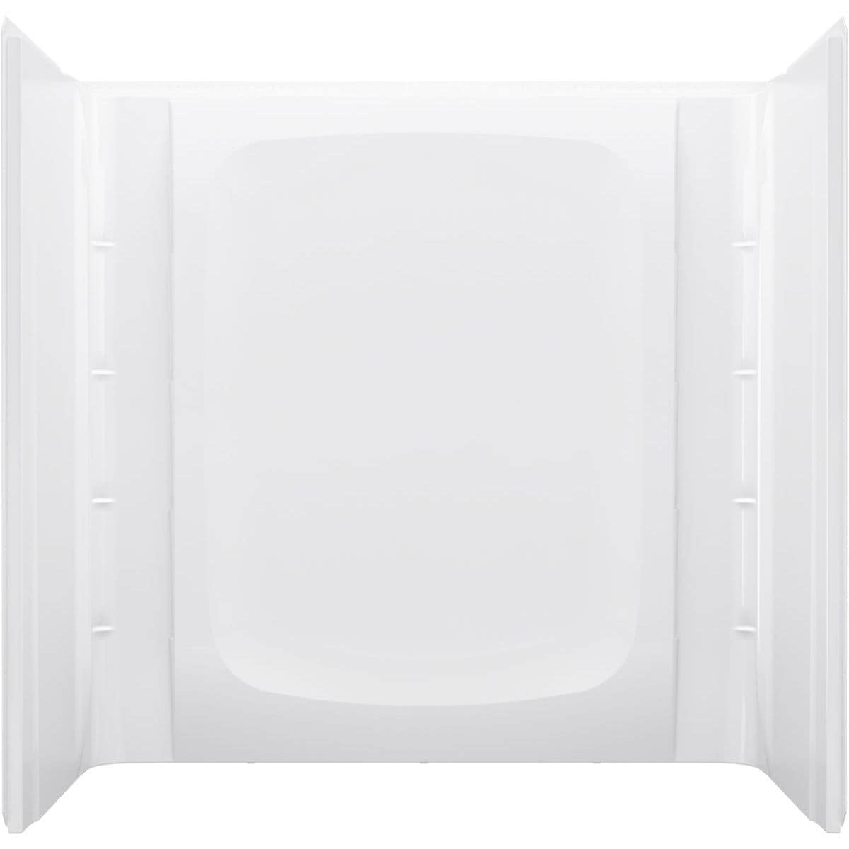 Kit de panel de ducha en alcoba de 3.0 piezas en blanco de 30 pulgadas de ancho x 30 pulgadas de profundidad x 60 pulgadas de alto, instalación directa a los montantes de Sterling Store+ 71474100-0.