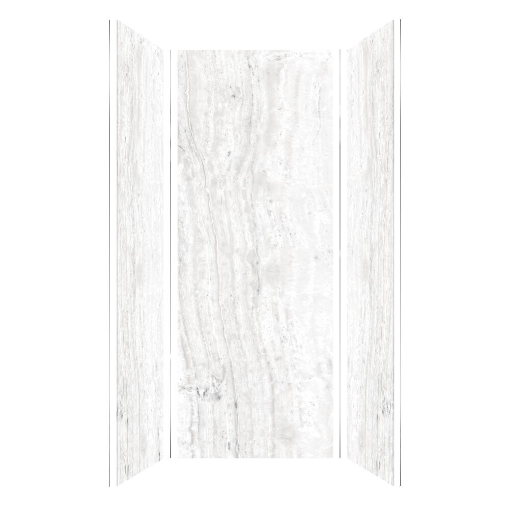 Kit de panel de ducha alcove Transolid Titan de 36 pulgadas de ancho x 36 pulgadas de profundidad x 96 pulgadas de altura en color gris sabana brillante de 3.0 piezas TWK363696-KI31G.