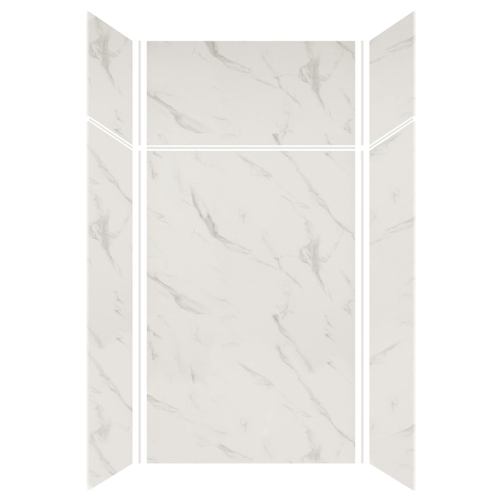 Kit de panel de ducha alcove Bianca 3.0 de 48 pulgadas de ancho x 36 pulgadas de profundidad x 96.0 pulgadas de alto de Transolid Expressions EWKX483696-41