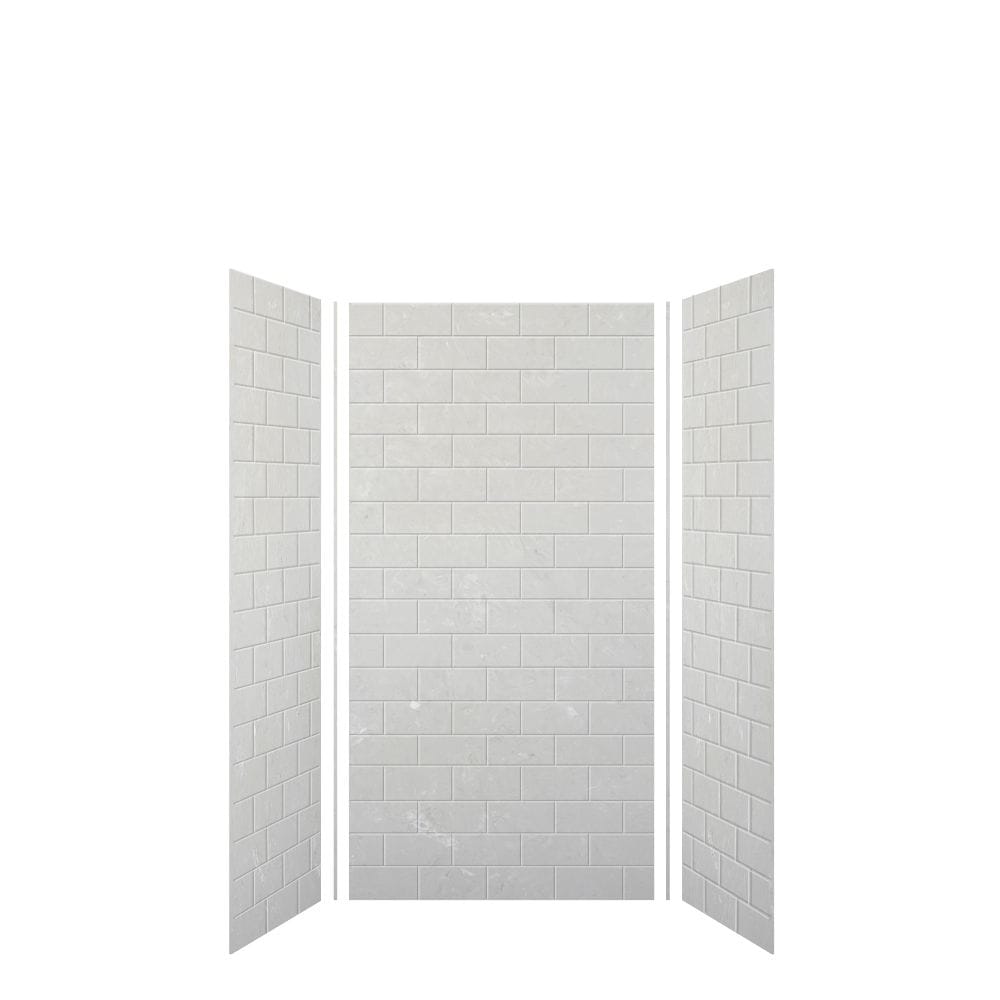 Kit de panel de ducha para Alcoba de 3 piezas Transolid Saramar Velvet 36 pulgadas de ancho x 36 pulgadas de profundidad x 72 pulgadas de altura Lunar SWK363672-50