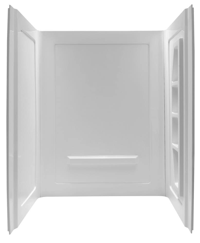 Kit de panel de ducha ANZZI Rose de 3.0 piezas, para alcoba, de pegado en blanco de 60 pulgadas de ancho x 36 pulgadas de profundidad x 74 pulgadas de altura SW-AZ8077