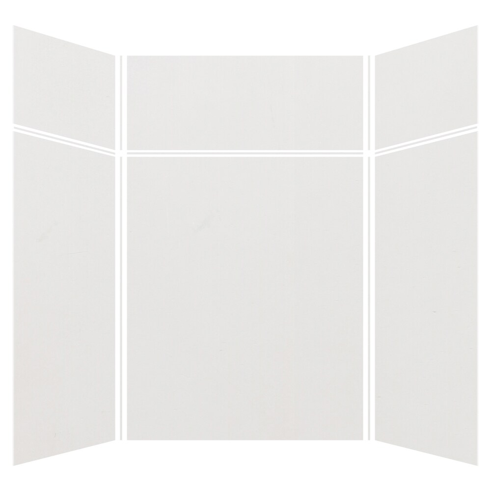 Kit de panel de ducha alcoba de 3 piezas color gris de 60 pulgadas de ancho x 60 pulgadas de profundidad x 96 pulgadas de altura de Transolid Expressions EWKX606096-39