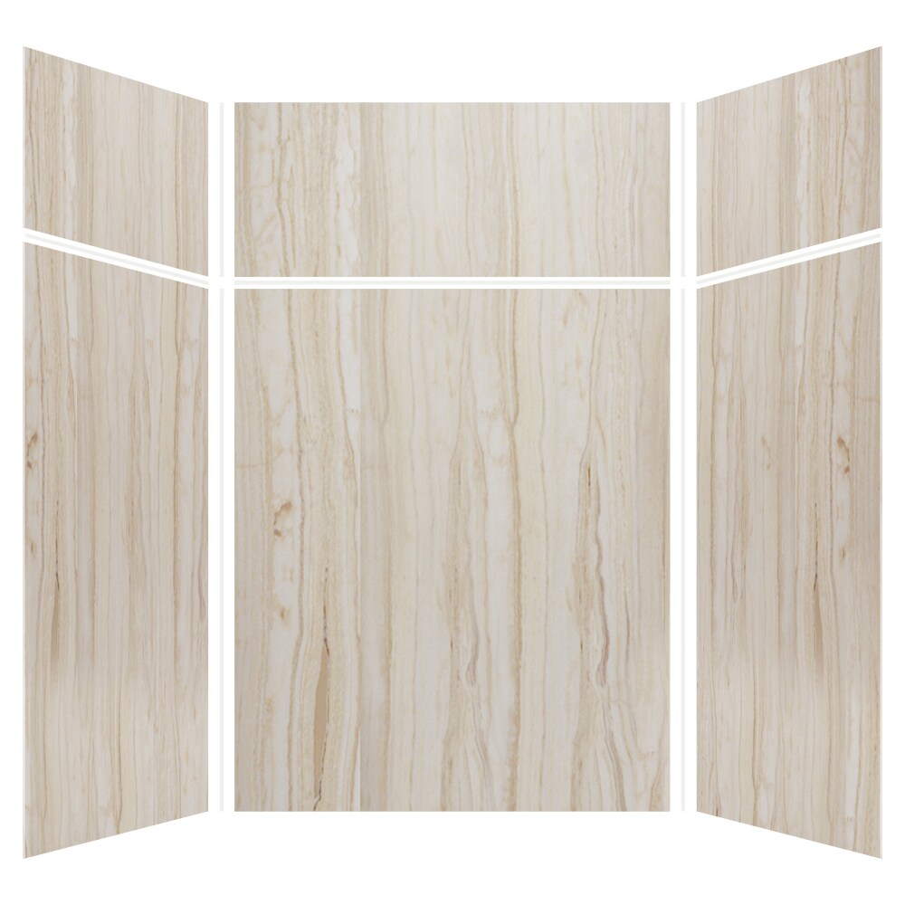 Kit de paneles de ducha de alcoba Sorento de 3 piezas para pegar Transolid Expressions de 60 pulgadas de ancho x 60 pulgadas de profundidad x 96.0 pulgadas de altura EWKX606096-43.