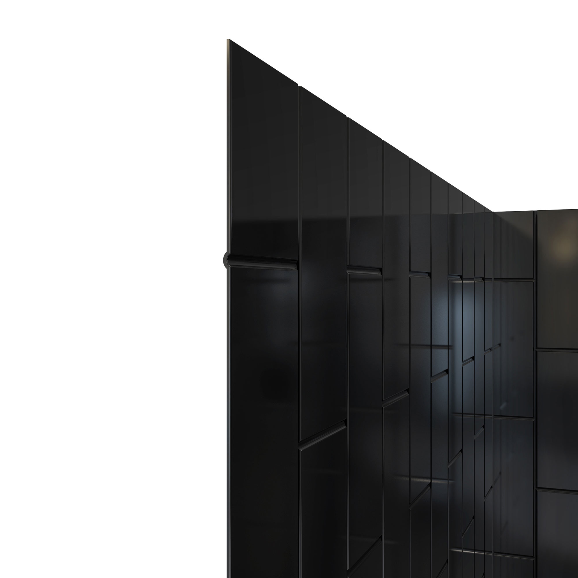 Panel de ducha alcove de ensamblaje con pegamento de 4.0 piezas en negro DreamLine QWALL-VS de 54 pulgadas de ancho x 42 pulgadas de profundidad x 76 pulgadas de altura SHBW-1554760-88