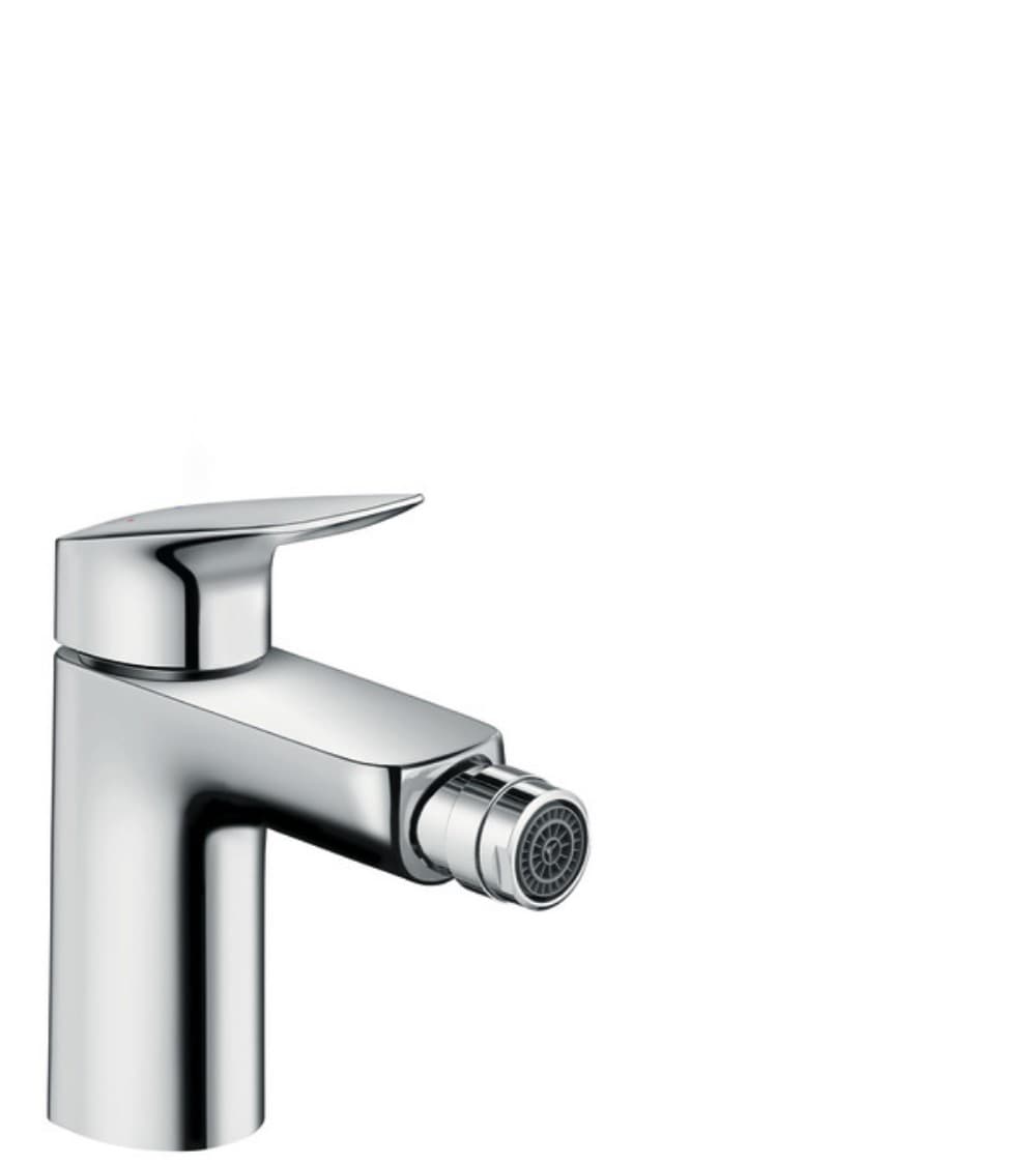 Grifo de bidé de un solo orificio con rociador horizontal cromado Logis de Hansgrohe 71200001