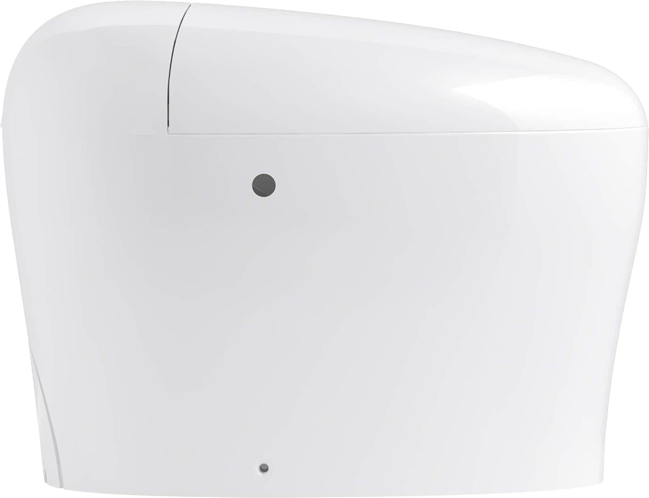 Kohler Karing Blanco Bidet de una Pieza alargado con altura estándar y cierre suave de 12 pulgadas de descarga WaterSense de 1.0 GPF K-77780-0