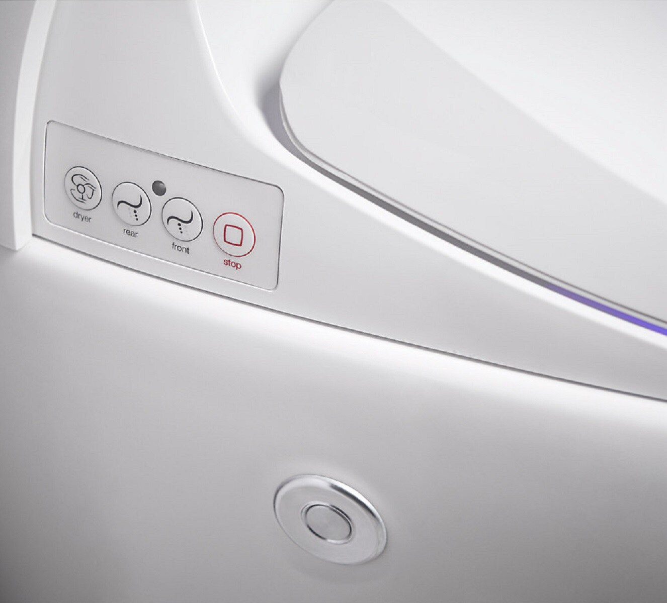 Kohler Karing Blanco Bidet de una Pieza alargado con altura estándar y cierre suave de 12 pulgadas de descarga WaterSense de 1.0 GPF K-77780-0