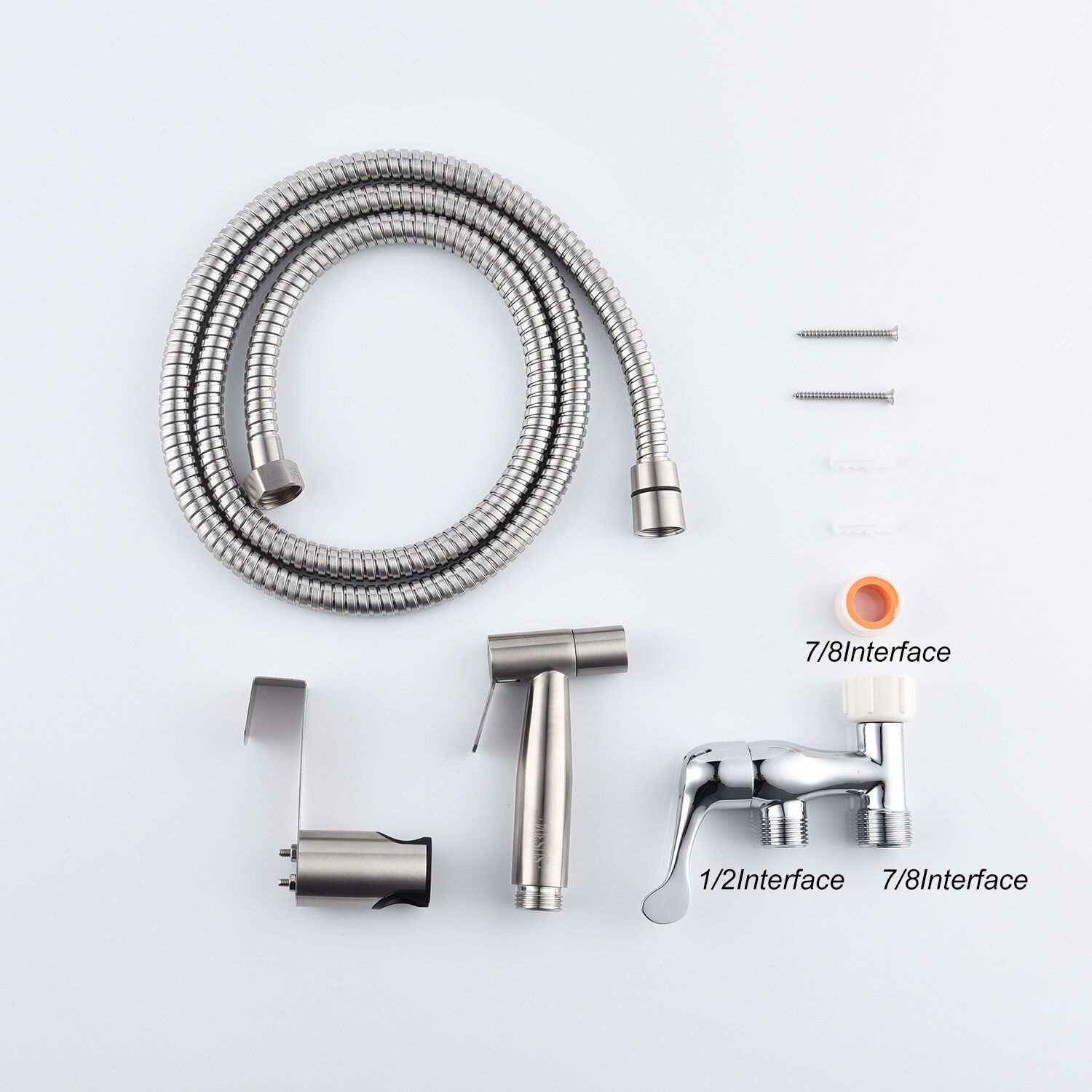 Rociador de Bidet de Mano Montado en la Pared de Color Plata de Clihome DG-BF18