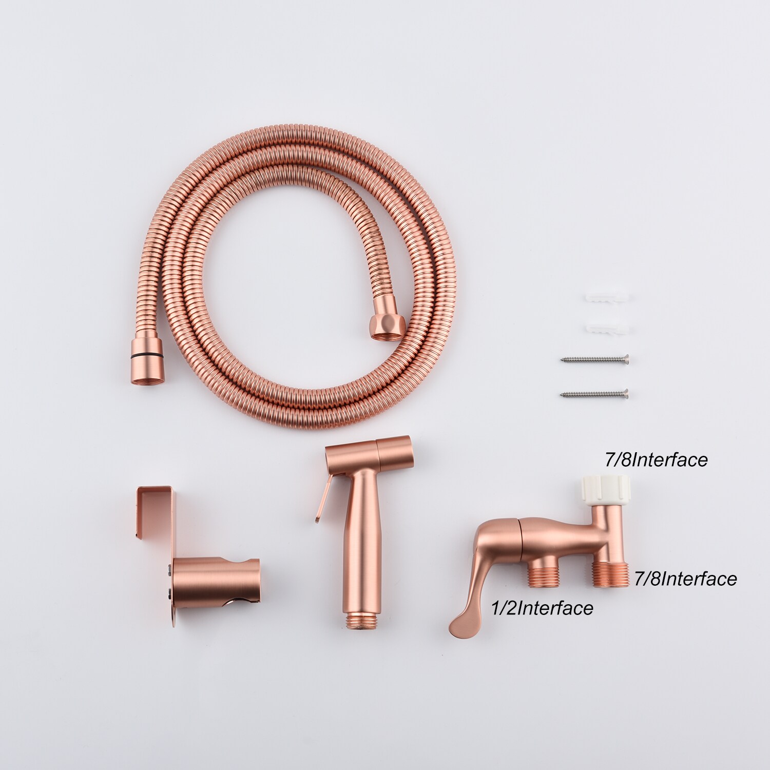 Rociador de bidet manual montado en inodoro color oro rosa de Clihome DG-BF20