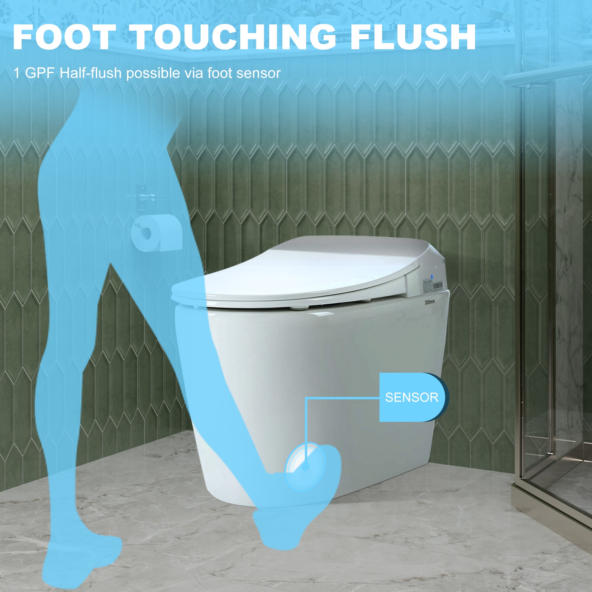 Bidet blanco alargado con cierre suave de altura estándar de una sola pieza Mondawe