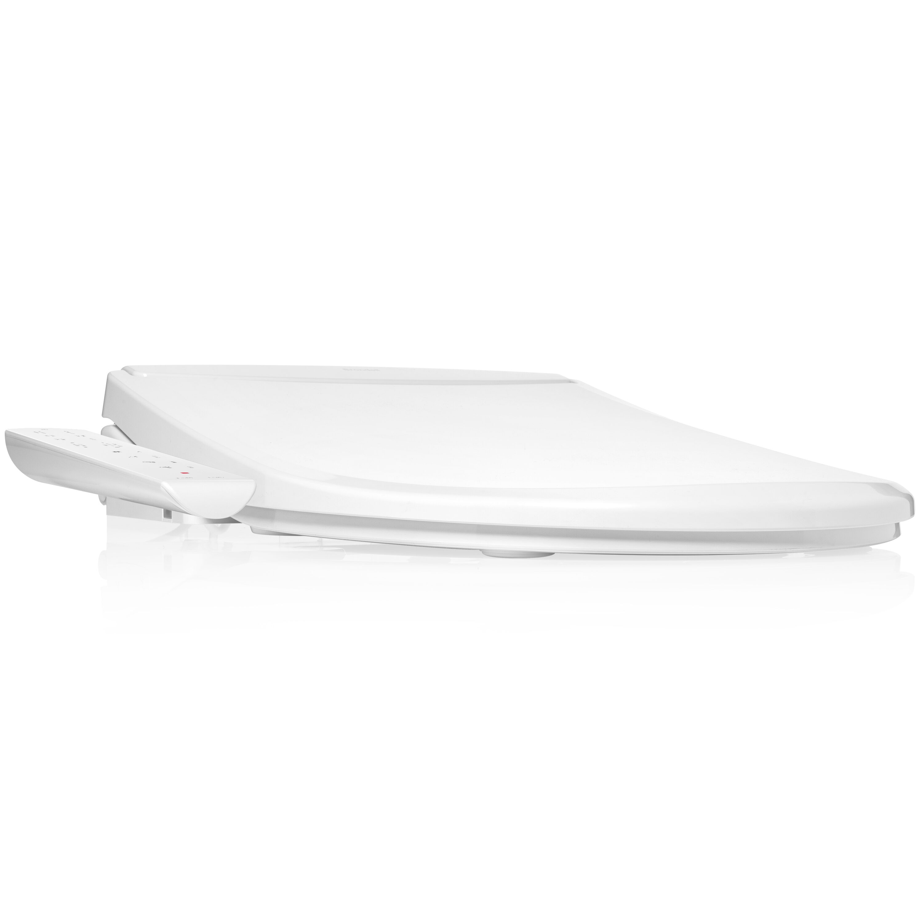 Asiento de bidé de lujo Brondell Swash Thinline T22 con control lateral, blanco alargado T22-EW