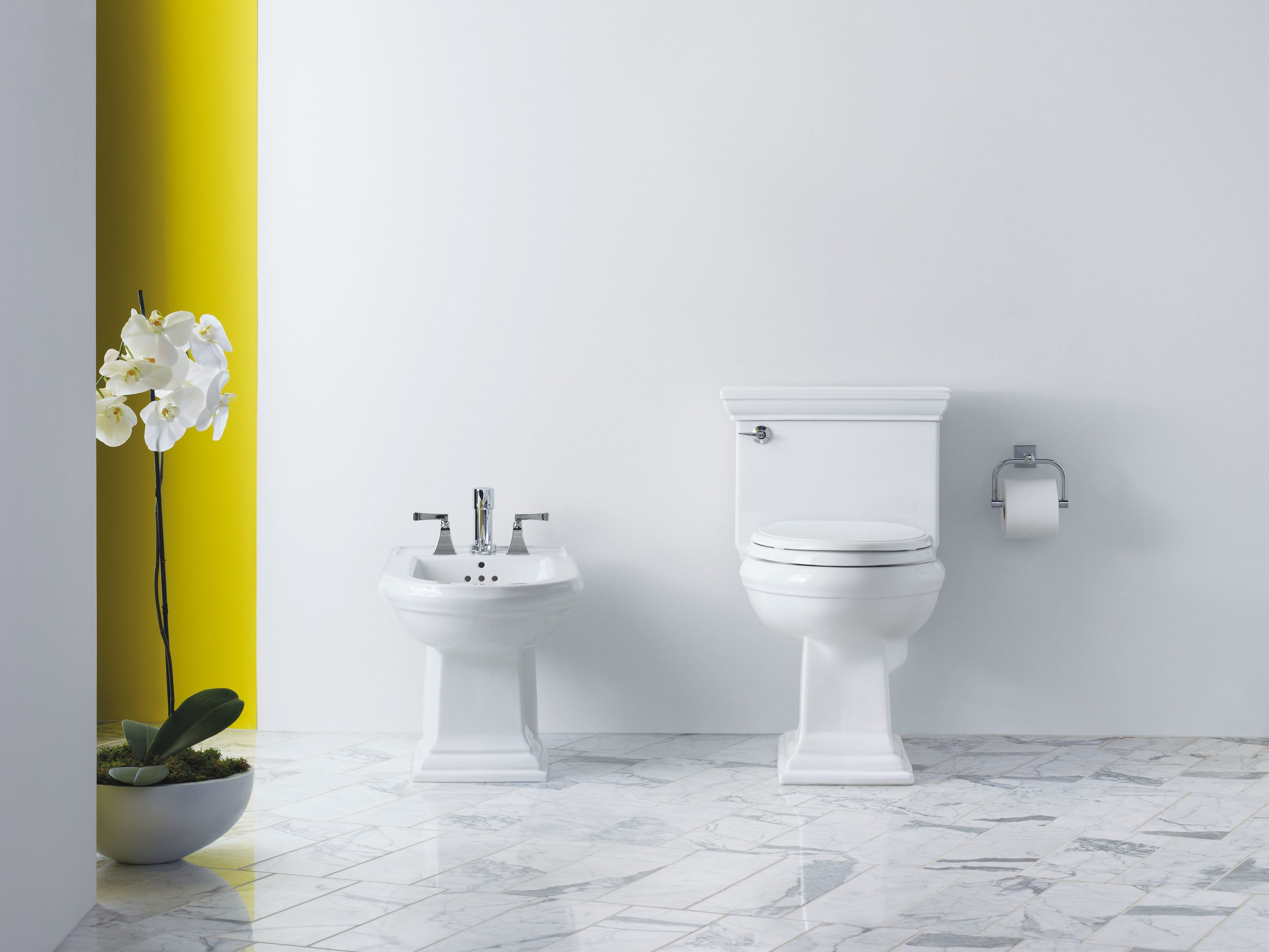 KOHLER Memorias Bidé blanco alargado altura estándar 12 pulgadas de montaje bruto 4886-0