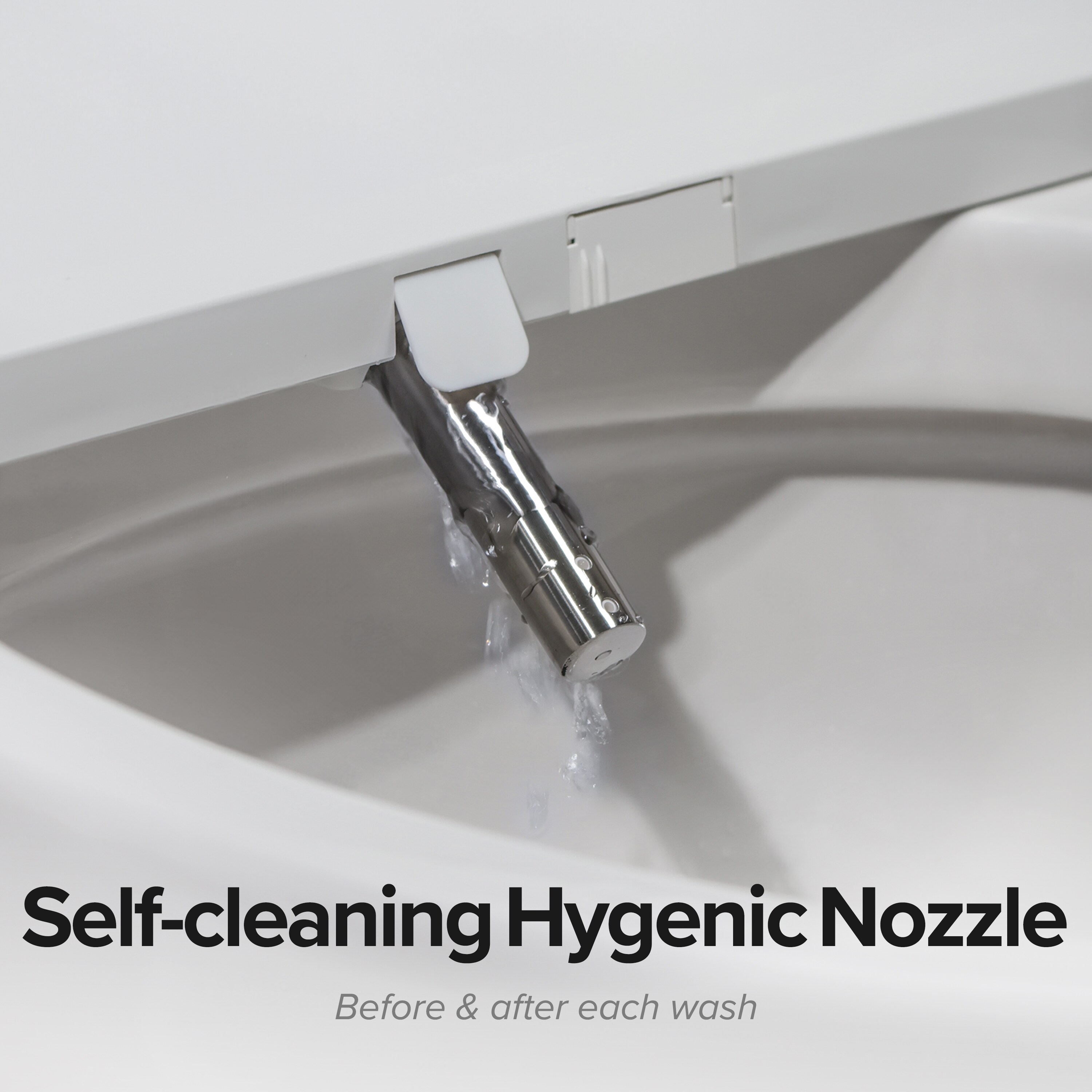 Asiento de inodoro bidet eléctrico con calefacción, cierre suave en plástico blanco SmartBidet SB-1200RR