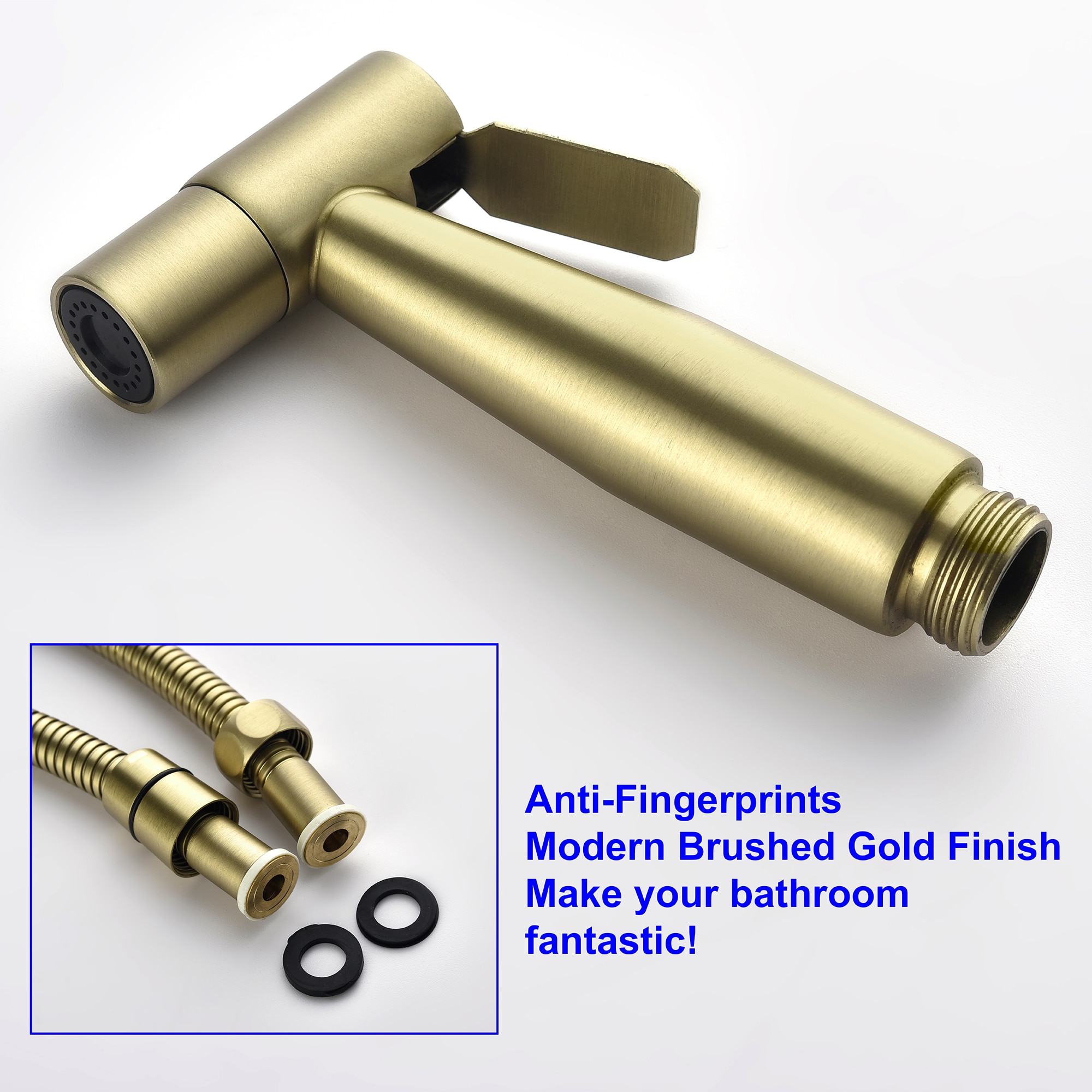 Rociador de bidet manual montado en el inodoro de color dorado cepillado CSMD-BF160-29BG de Clihome