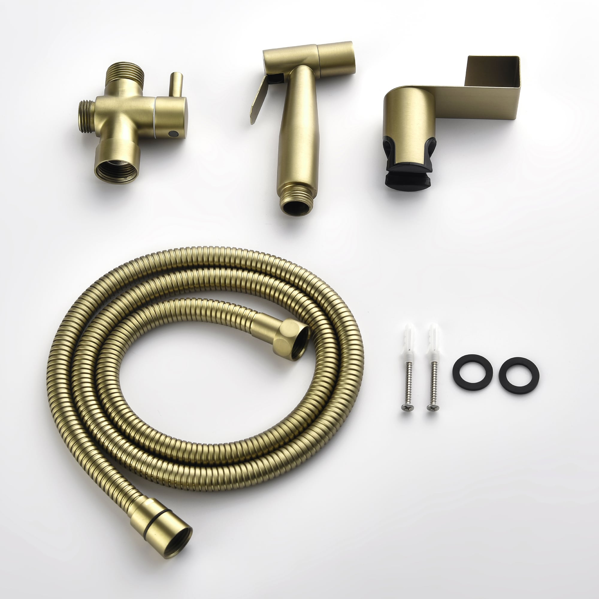 Rociador de bidet manual montado en el inodoro de color dorado cepillado CSMD-BF160-29BG de Clihome