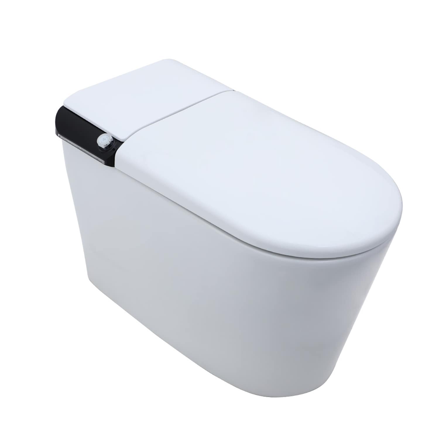 Bidet Blanco Alargado Individual con Altura Estándar Smart Soft Close de 1 pieza Mondawe 12 pulgadas de Descarga de 1.28 GPF MD-LD-03352