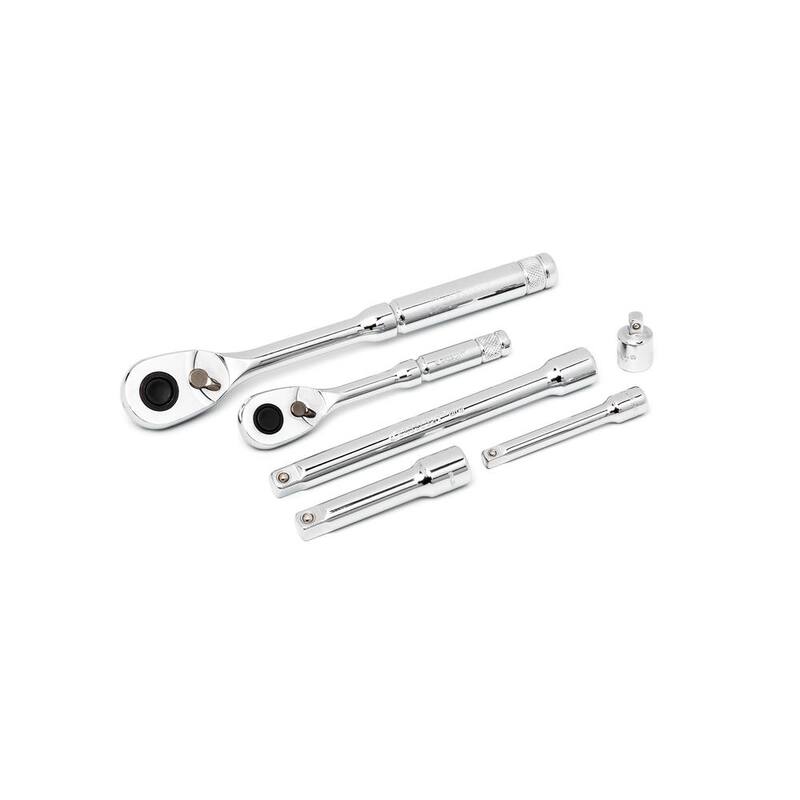 Juego de herramientas mecánicas estándar Crescent de 1/4 y 3/8 pulgadas con unidad de 6 puntos SAE/métrica y estuche (150 piezas) - CTK150