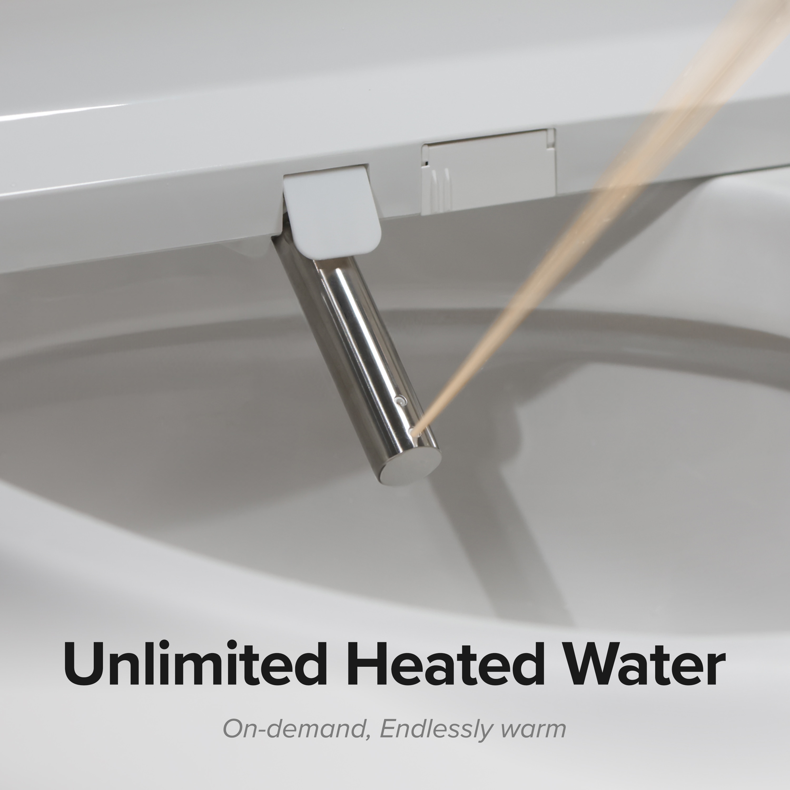 Asiento de Inodoro Bidet de Plástico Blanco con Cierre Suave y Calentador - SB-1200ER