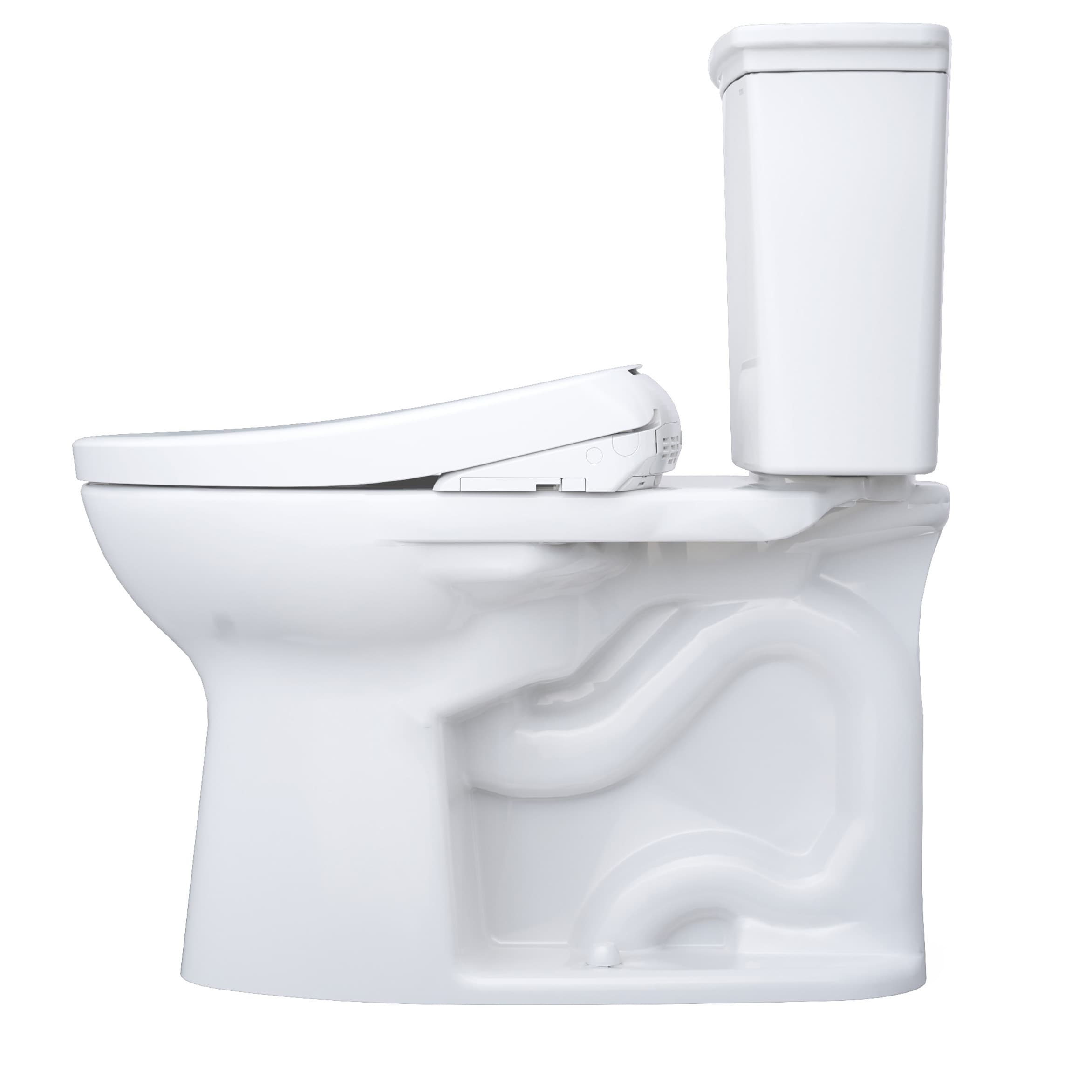TOTO Drake Algodón Blanco Individual Alargado Altura Estándar Cierre Suave Bidet de 2 piezas Rough-In 12 pulgadas 1.28 GPF MW7864726CEFGA-01