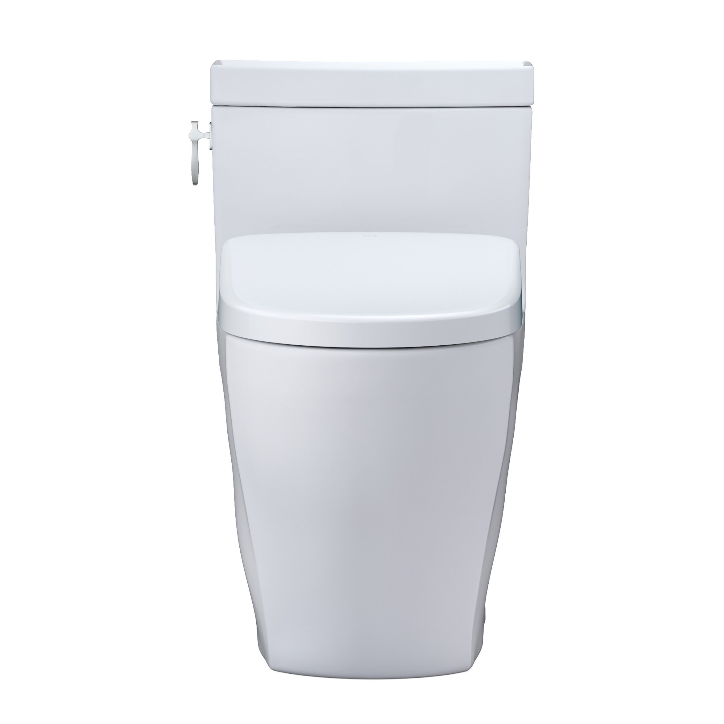 Bidé de una sola pieza de altura de silla alargada en blanco de algodón suave con cierre suave de TOTO Aimes 1.28 GPF MW6264736CEFG-01.