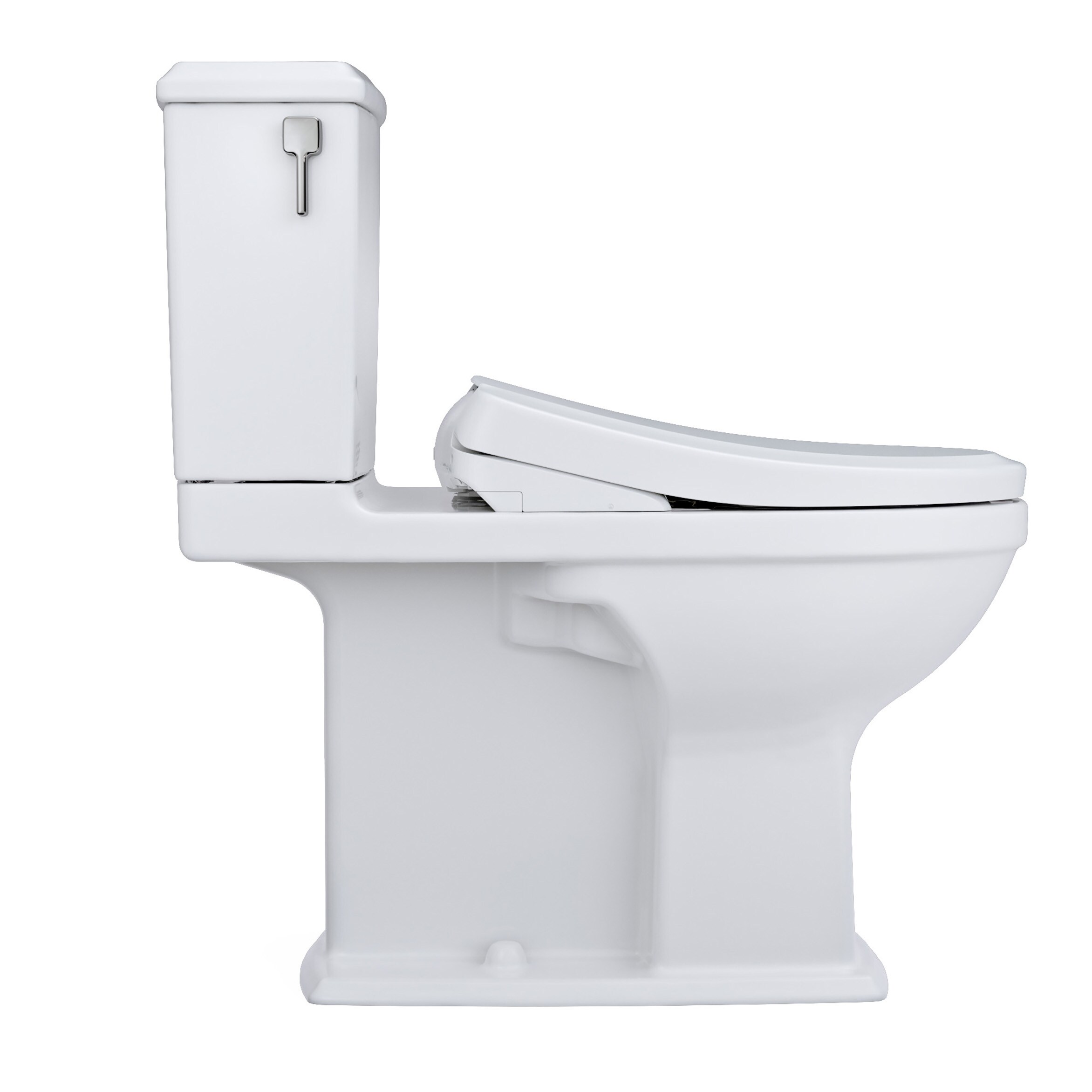 TOTO Connelly Algodón Blanco Inodoro Bidet de Altura de Silla alargado con doble descarga en 2 piezas 12 pulgadas de descarga áspera 1.28 GPF MW4944724CEMFG-01
