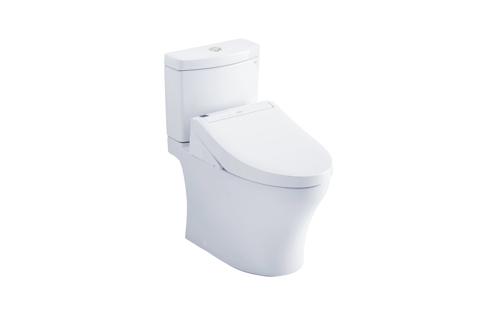 Inodoro TOTO Aquia IV Blanco Algodón de Descarga Dual con Asiento Suave de Altura Estándar, Bidé de 2 Piezas, Compatible con WaterSense de 1.28 GPF y Empaque de 12 Pulgadas.