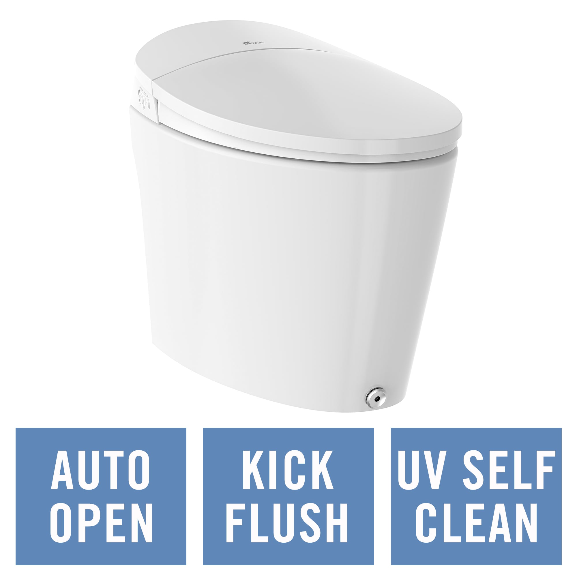 Bidé Bio Bidet Discovery DLX Blanco Alargado Altura estándar 12 pulgadas de instalación bruta