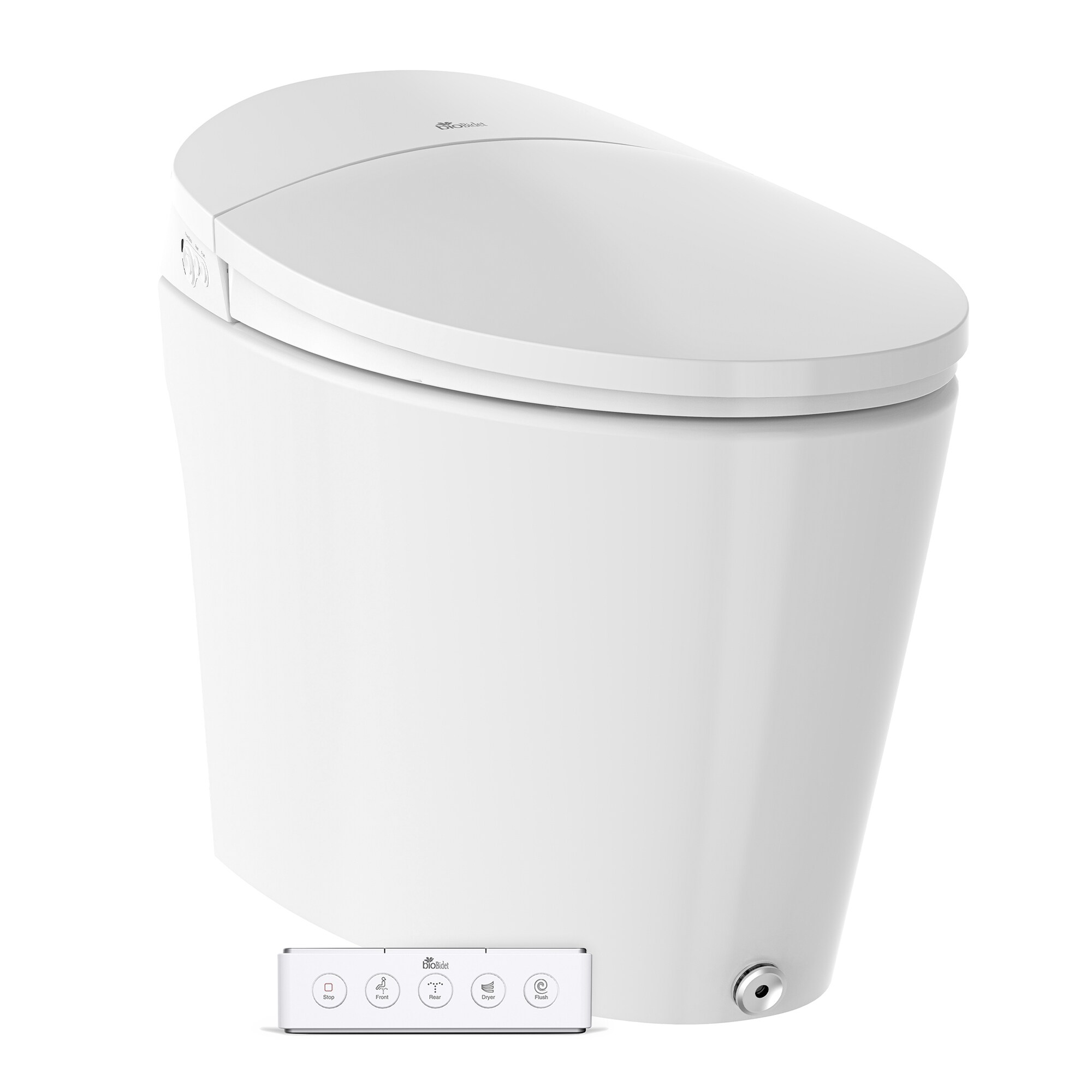 Bidé Bio Bidet Discovery DLX Blanco Alargado Altura estándar 12 pulgadas de instalación bruta