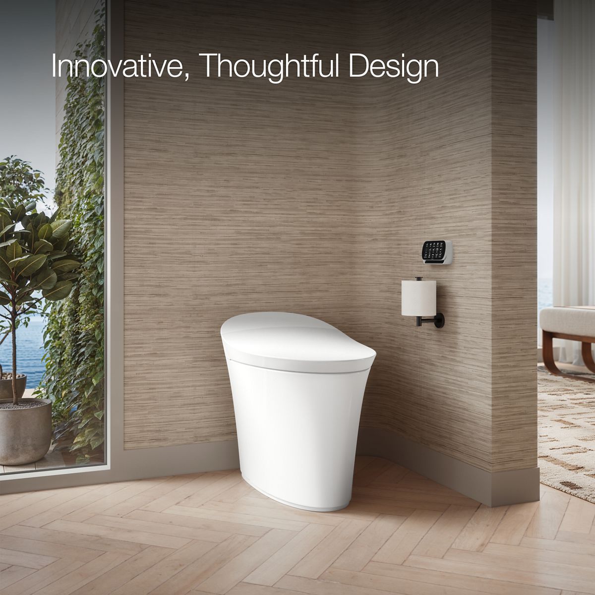 KOHLER Veil Blanco con doble descarga, asiento alzado, cierre suave, bidé de una pieza con conexión de 12 pulgadas, etiquetado WaterSense de 1.28 GPF K-5401-PA-0.