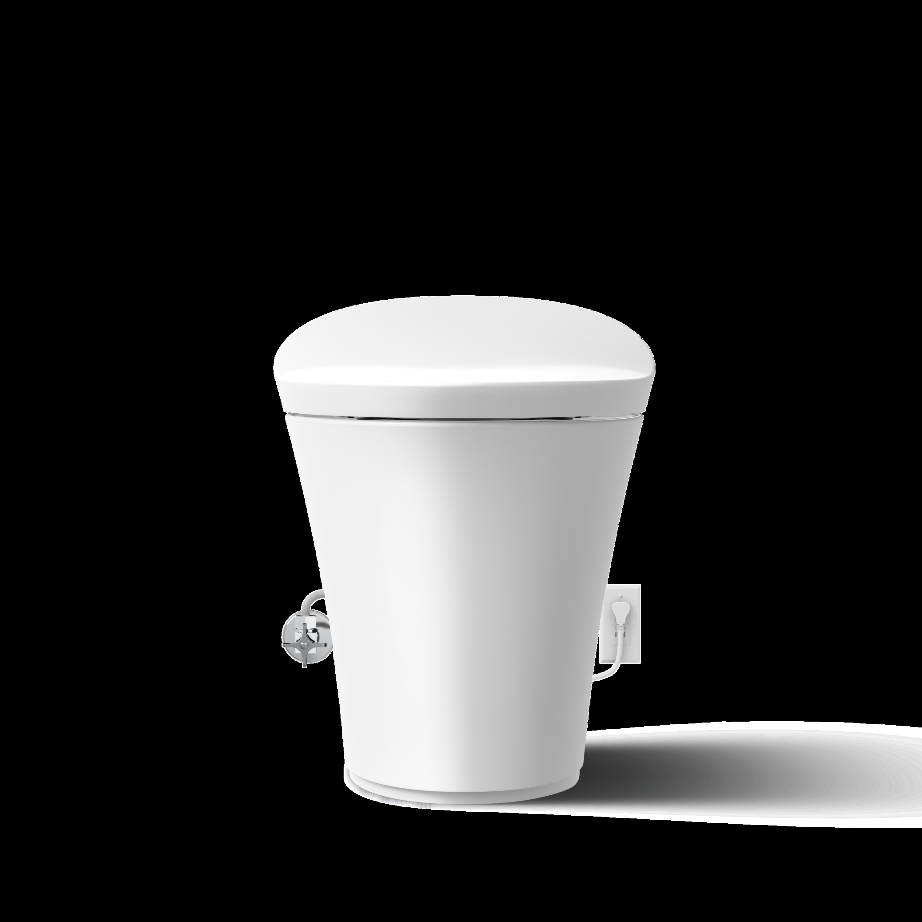 KOHLER Veil Blanco con doble descarga, asiento alzado, cierre suave, bidé de una pieza con conexión de 12 pulgadas, etiquetado WaterSense de 1.28 GPF K-5401-PA-0.