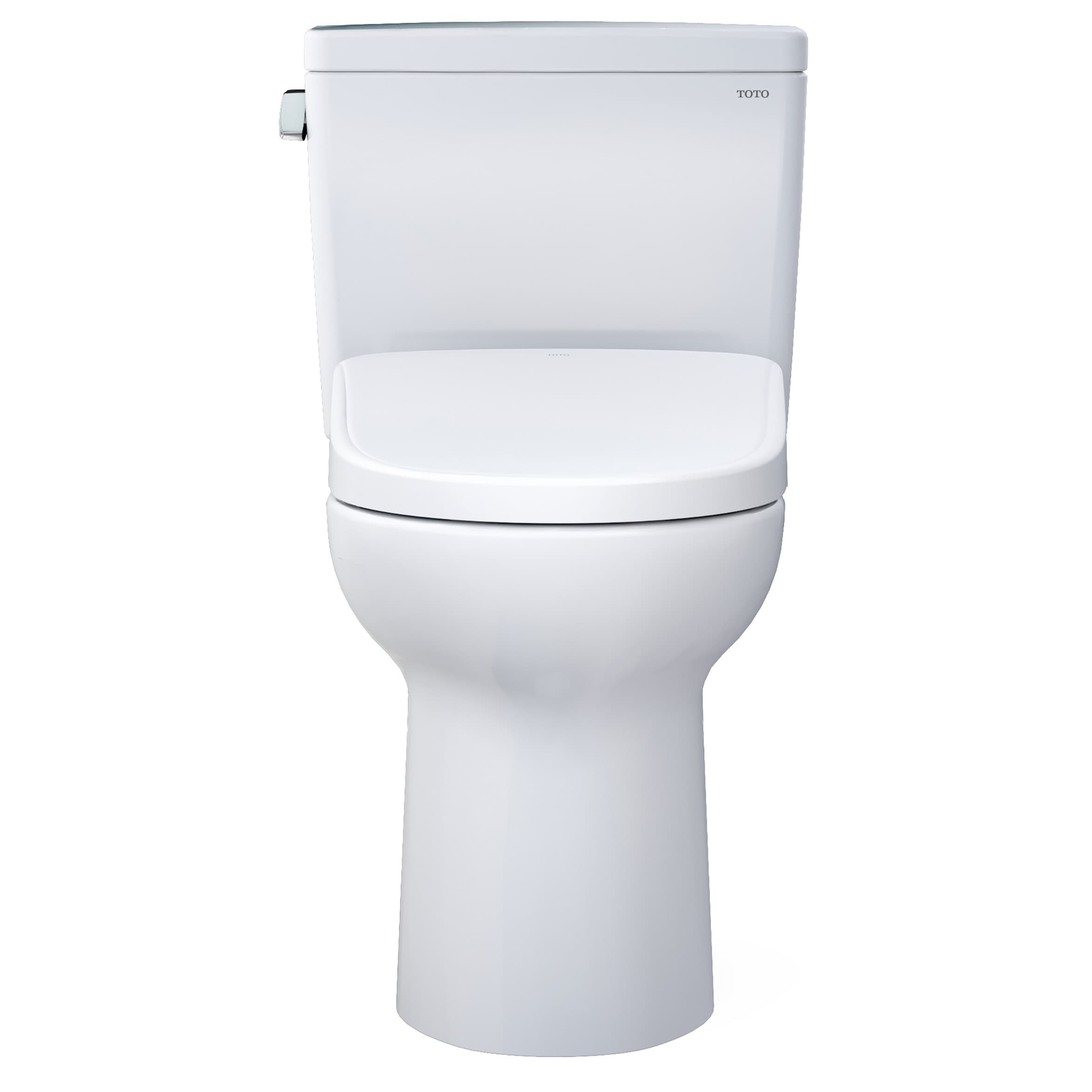 TOTO Drake Algodón Blanco Individual Alargado Altura Personalizada Suave Cierre Bidet de 2 Piezas con Descarga de 1.28 GPF y Rough-In de 12 pulgadas MW7764726CEG-01
