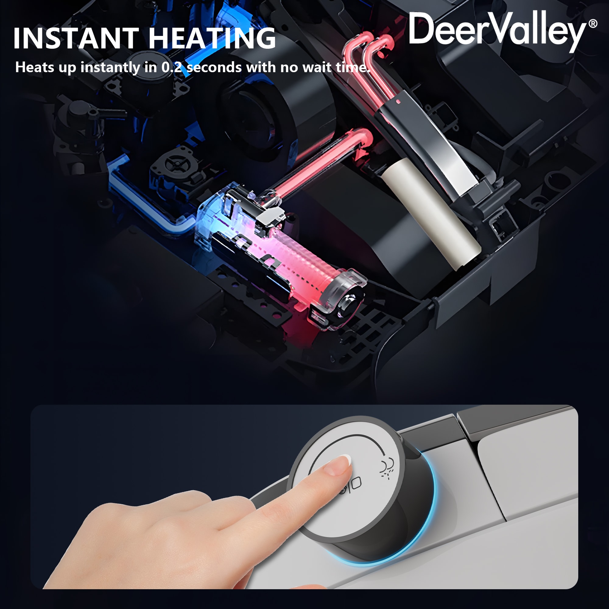 DeerValley Vertex Blanco Sin Contacto Descarga Suave Inteligente Estándar Altura Alargado 1 Pieza Bidet 12 pulgadas 1.28 GPF DV-1S0019-V3