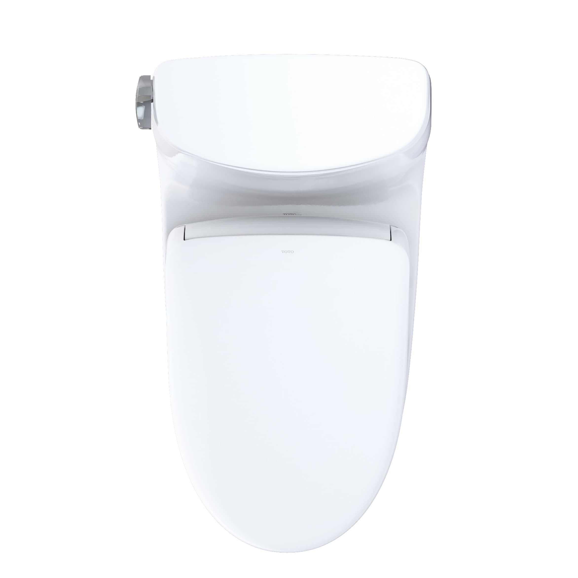 TOTO WASHLET+ Blanco Algodón Individual Alargado Altura Estándar Cierre Suave 1 pieza Bidet 12 pulgadas de Margen 1.28 GPF MW6144736CEFGA-01