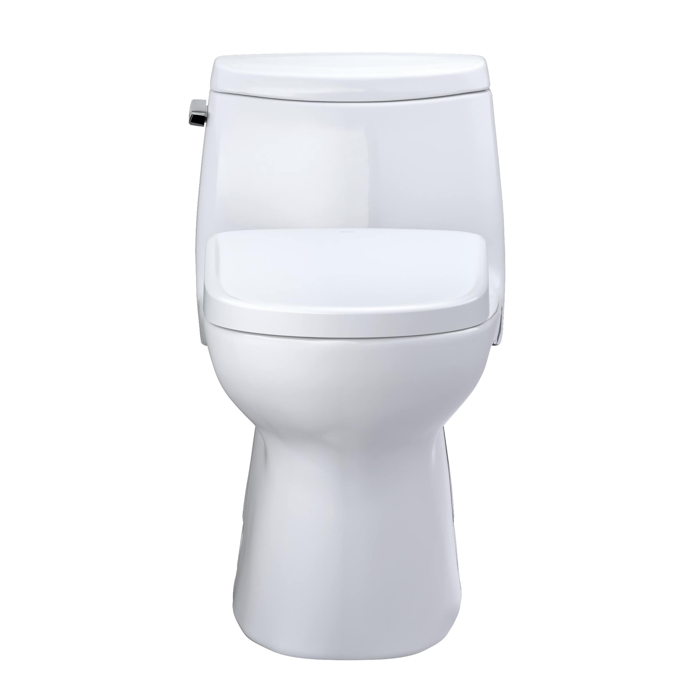 TOTO WASHLET+ Blanco Algodón Individual Alargado Altura Estándar Cierre Suave 1 pieza Bidet 12 pulgadas de Margen 1.28 GPF MW6144736CEFGA-01