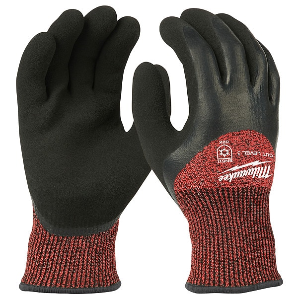 Guantes Milwaukee Tool nivel de corte 3 con aislamiento para invierno - Pequeño, nivel de corte A5, calibre 15, rojo/negro, talla S (7) - 48-22-8920