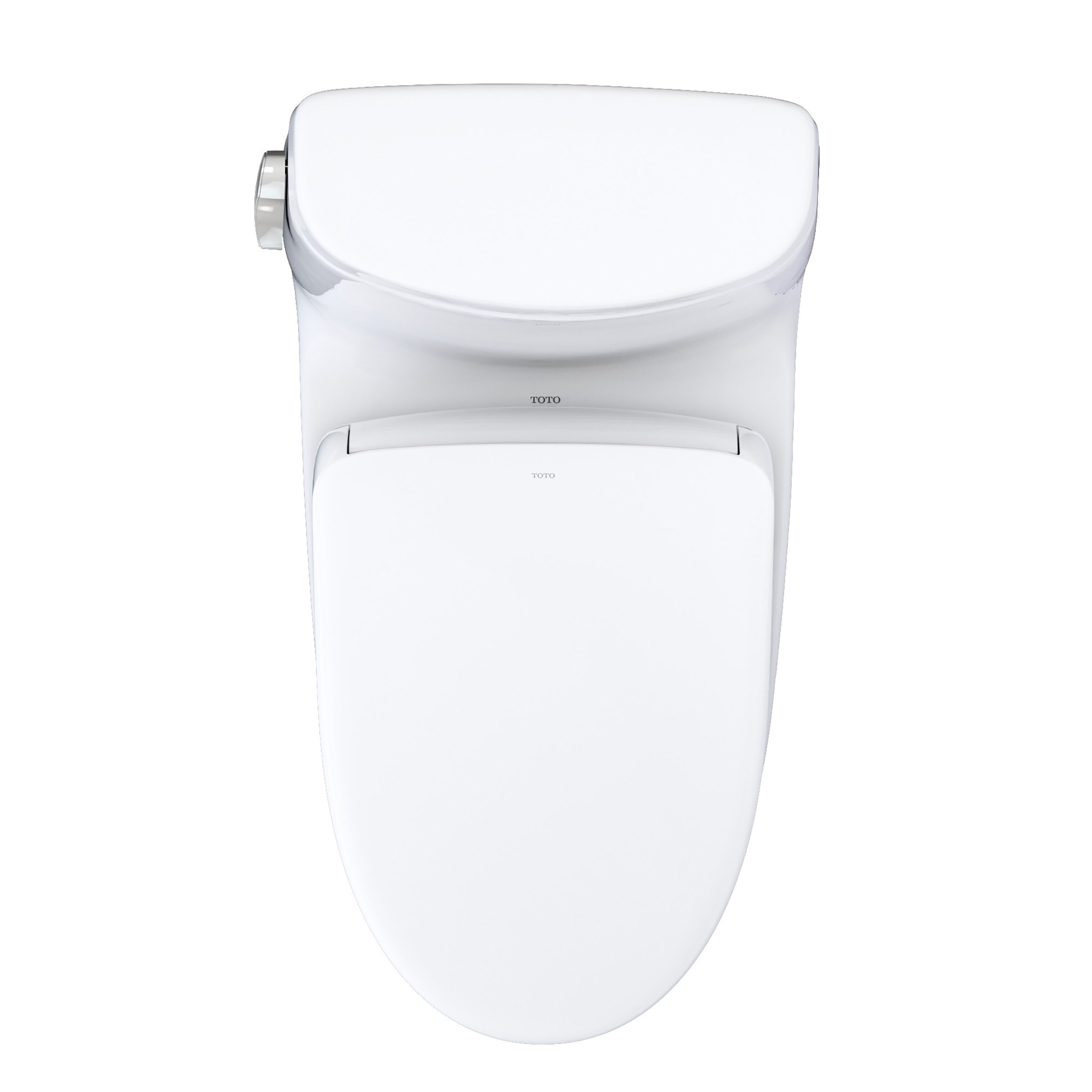 WASHLET+ Blanco Algodón para inodoro alargado de altura de silla con cierre suave de una sola pieza con bidé de 12 pulgadas y descarga de 1.28 GPF MW6044726CEFG-01
