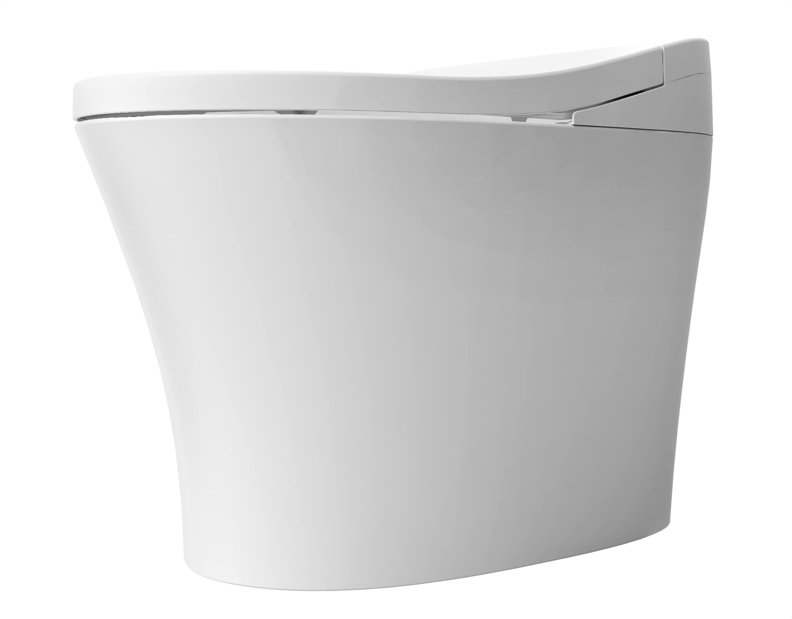 Inodoro con Bidet Integrado y Descarga Sin Contacto en Blanco ANZZI de Altura Estándar con Cierre Suave Inteligente