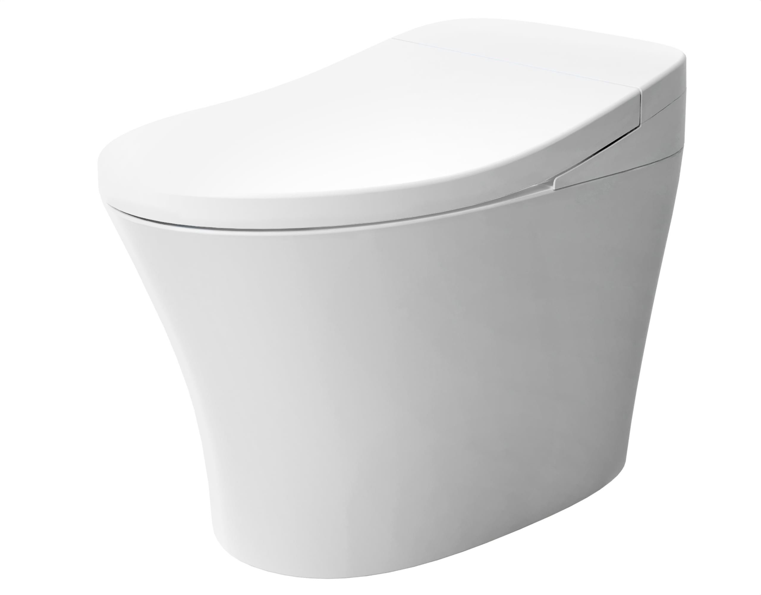 Inodoro con Bidet Integrado y Descarga Sin Contacto en Blanco ANZZI de Altura Estándar con Cierre Suave Inteligente