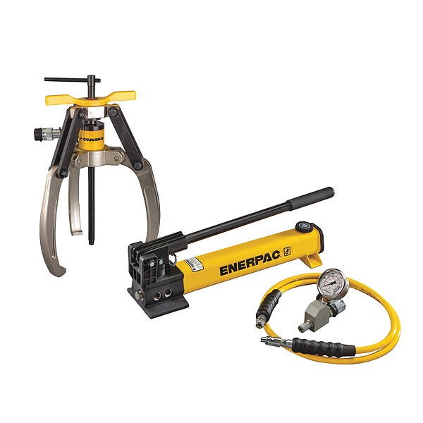 Enerpac LGHS310H, 10 Ton, 3 Jaw, Hydraulic Lock-Grip Puller Set with Hand Pump - LGHS310H