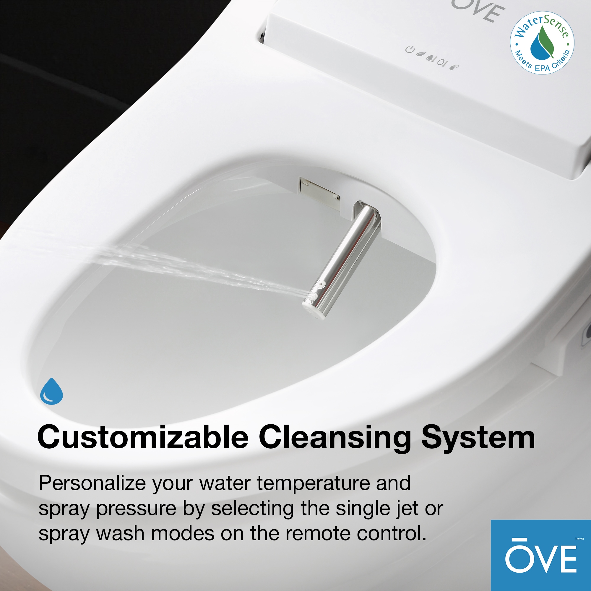 OVE Decors Felix Blanco Bidet de Altura de Silla alargada con Cierre Suave Inteligente de Doble Descarga de 12 pulgadas Rough-In, Etiquetado WaterSense de 1.6 GPF 15WST-FELI15-WHT