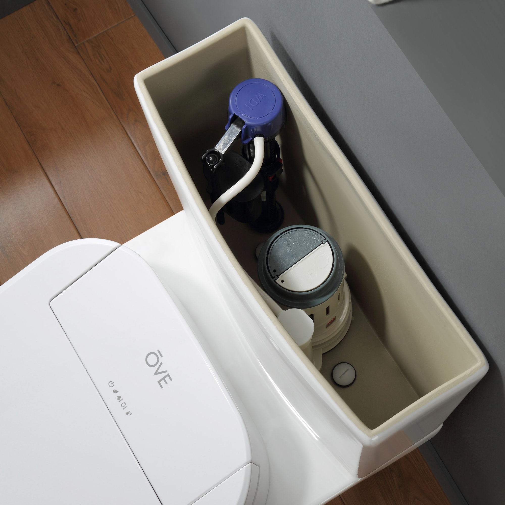 OVE Decors Felix Blanco Bidet de Altura de Silla alargada con Cierre Suave Inteligente de Doble Descarga de 12 pulgadas Rough-In, Etiquetado WaterSense de 1.6 GPF 15WST-FELI15-WHT