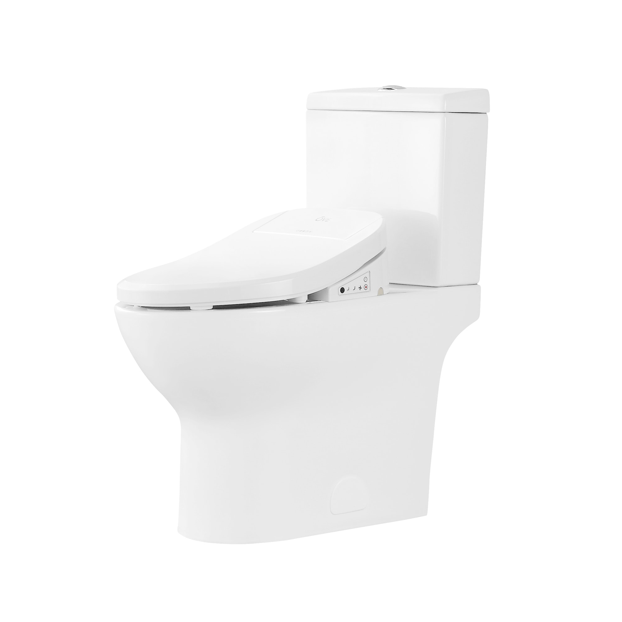 OVE Decors Felix Blanco Bidet de Altura de Silla alargada con Cierre Suave Inteligente de Doble Descarga de 12 pulgadas Rough-In, Etiquetado WaterSense de 1.6 GPF 15WST-FELI15-WHT
